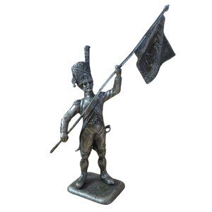 MHSP French Napoleonic Grenadier de la Garde Porte-drapeau  - 3" Pewter  2 Pcs